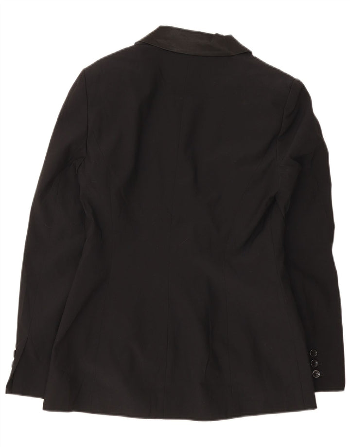 Jachetă Blazer pentru femei Oasis cu 1 nasture UK 10 Acetat negru mic