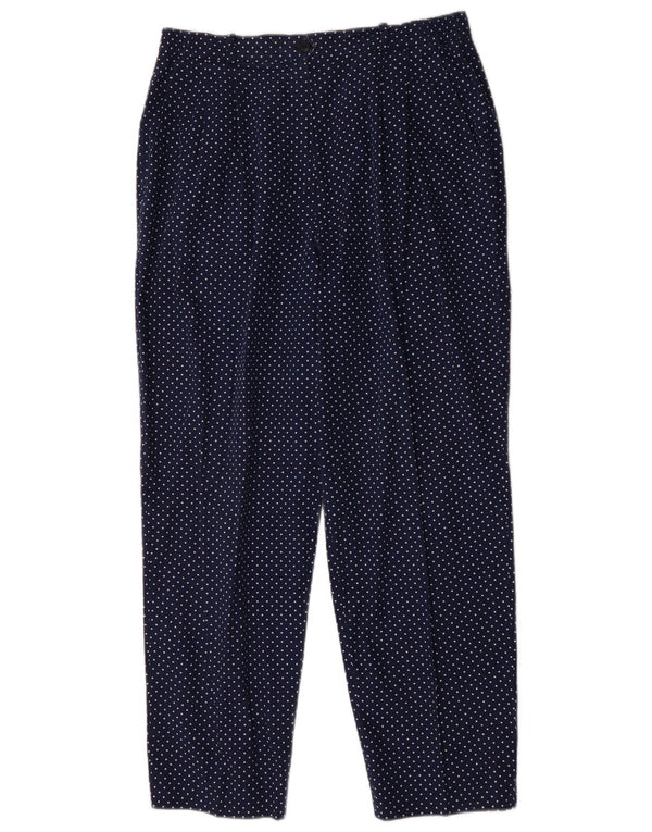 Pantaloni chino pentru femei Peter Hahn UK 18 XL W36 L29 bleumarin cu pete