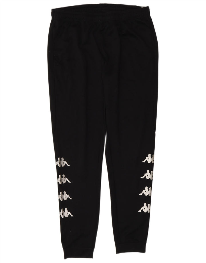 Pantaloni de trening cu grafică pentru bărbați Kappa Pantaloni de jogging XL Poliester negru