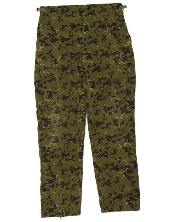 Pantaloni cargo drepți vintage pentru bărbați L34 L32 Poliester de camuflaj kaki