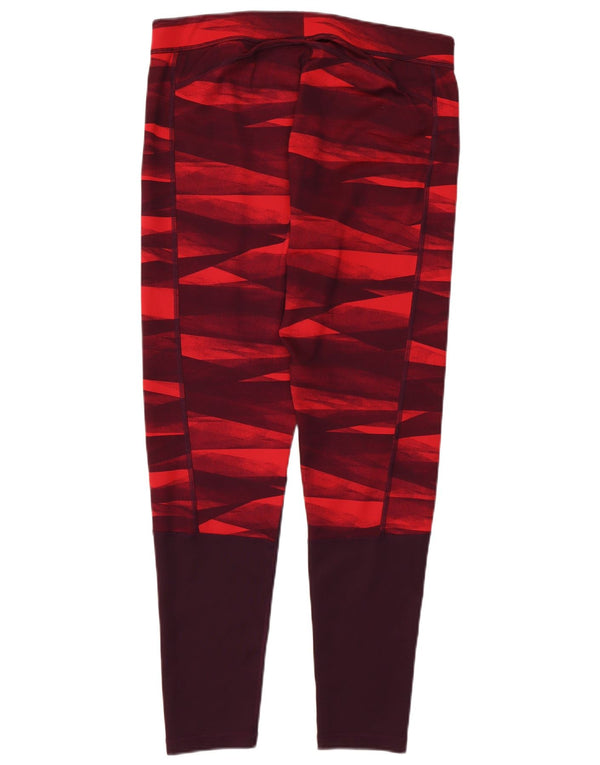 Leggings Climalite Adidas pentru femei Marea Britanie 16/18 Lung Burgundy Geometric