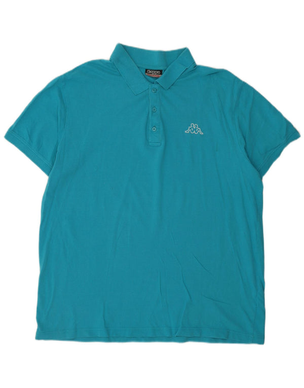 Cămașă polo pentru bărbați Kappa 2XL, bumbac albastru