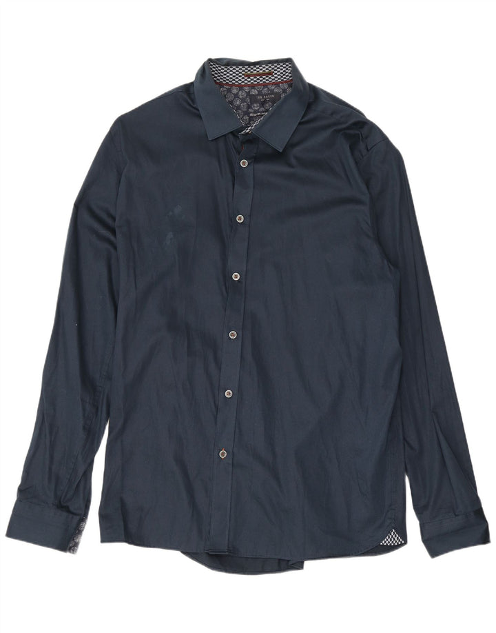 Cămașă pentru bărbați Ted Baker Mărimea 6 2XL Bumbac bleumarin