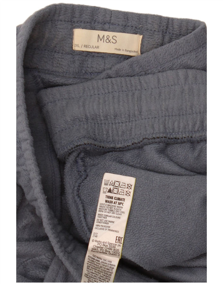 MARKS & SPENCER Pantaloni de trening pentru bărbați din lână 2XL, poliester albastru
