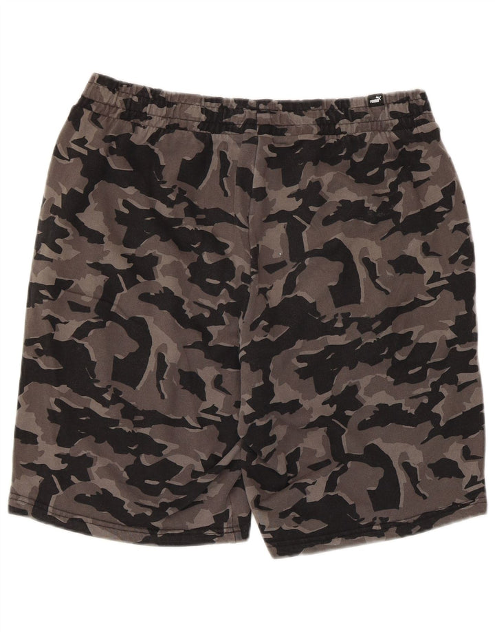Pantaloni scurți sport Puma pentru bărbați, bumbac, camuflaj, gri mari
