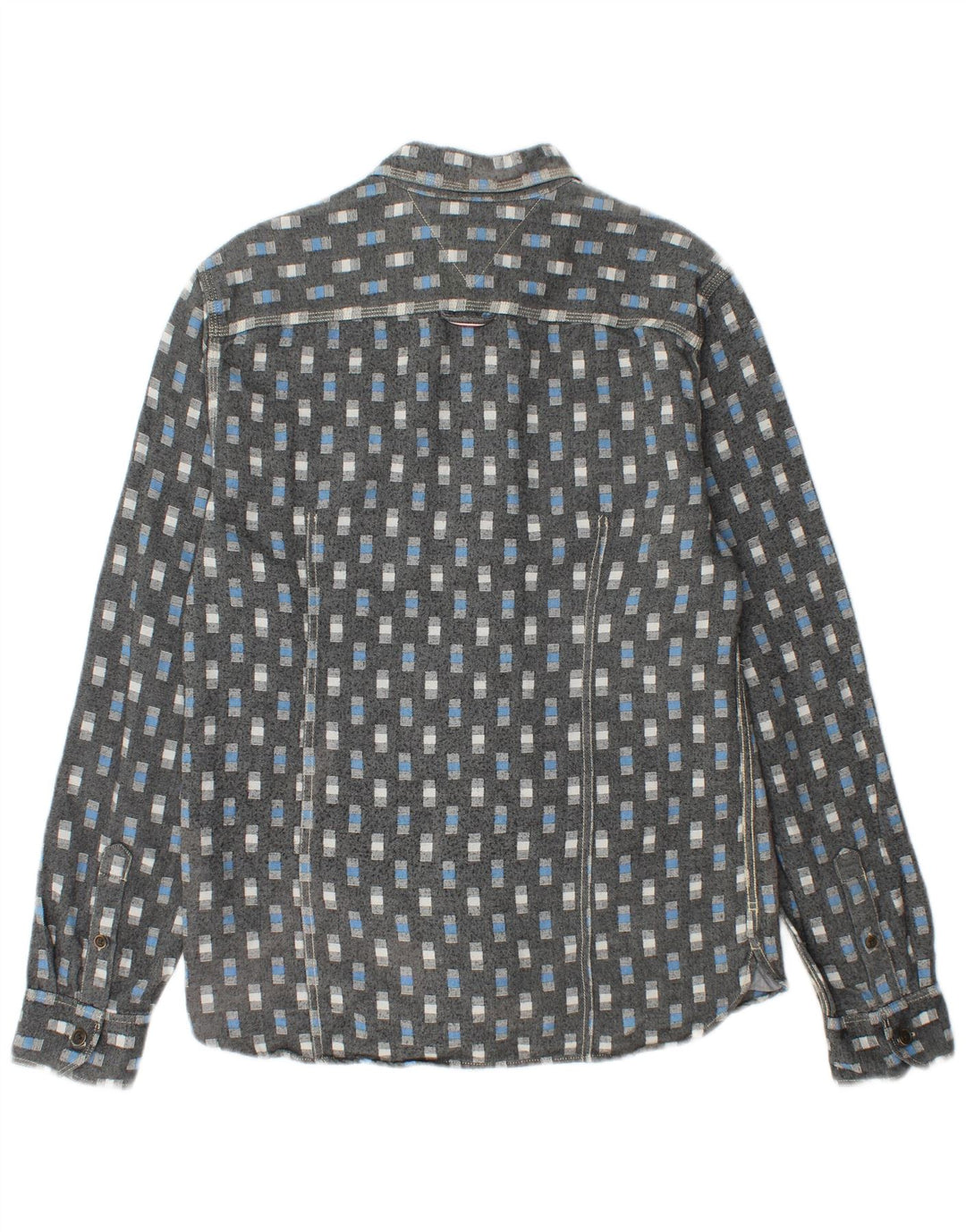 TOMMY HILFIGER Cămașă pentru bărbați, mare, gri, geometric, bumbac