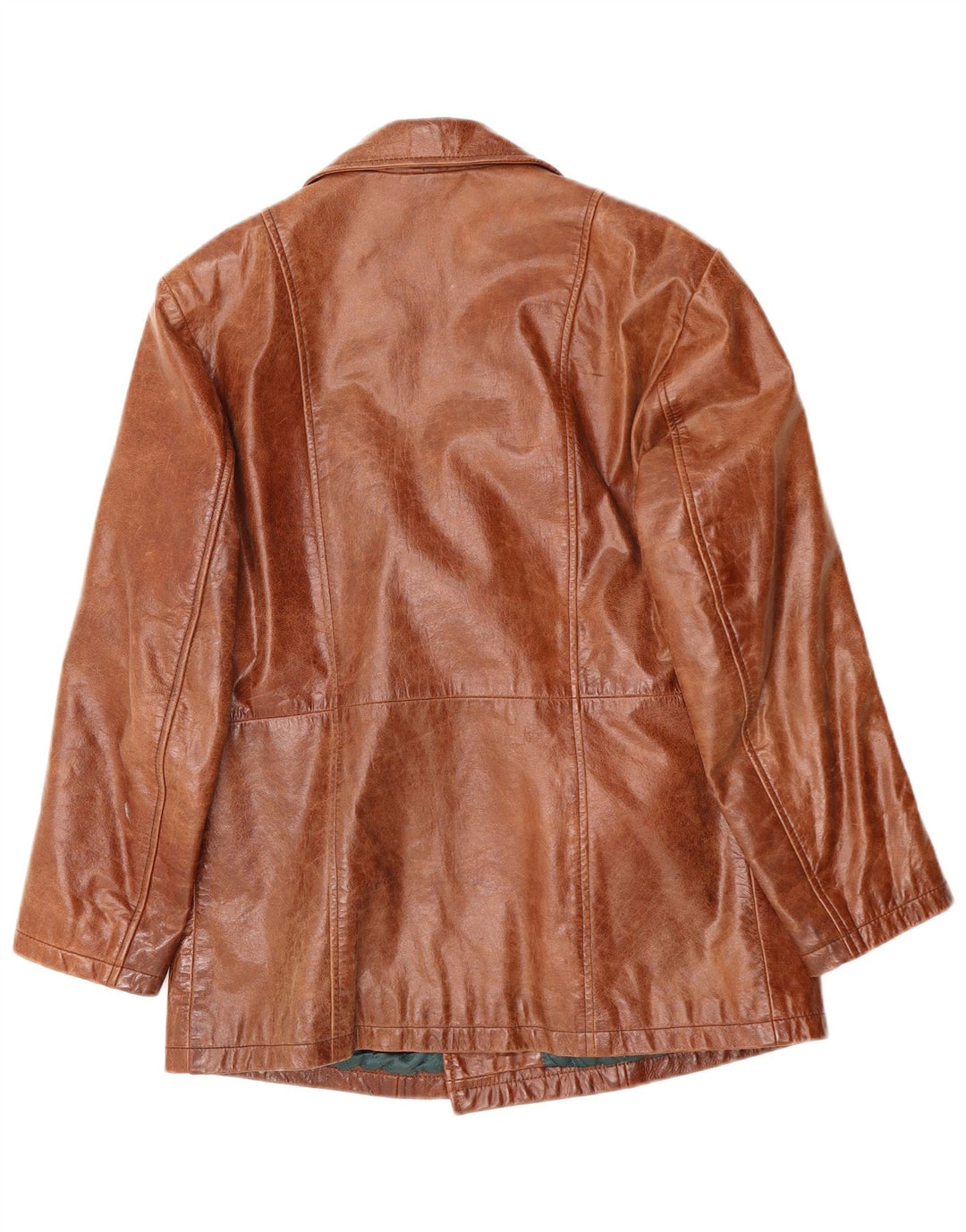 Palton din piele pentru bărbați VINTAGE UK 38 Piele maro medie