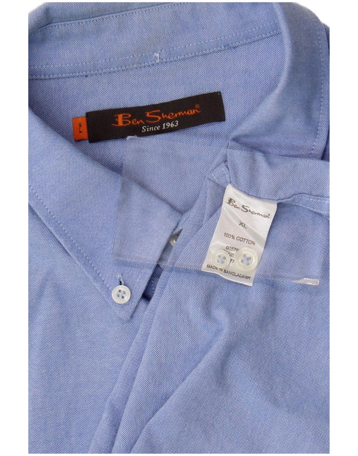 Cămașă pentru bărbați Ben Sherman XL Bumbac albastru