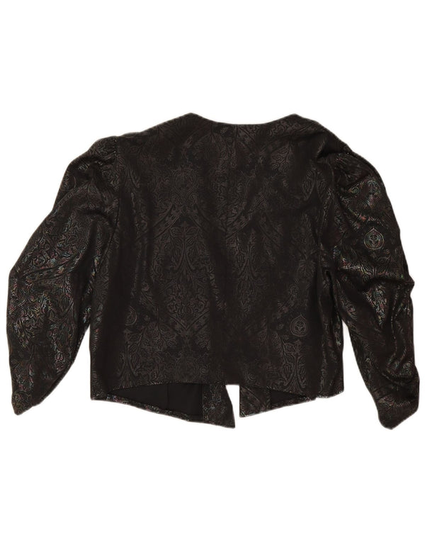 Top bolero cu mâneci 3/4 pentru femei C & A IT 42 Medium Black Paisley