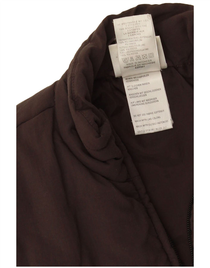 Gilet căptușit pentru femei Adidas UK 10 Small Brown Poliamidă