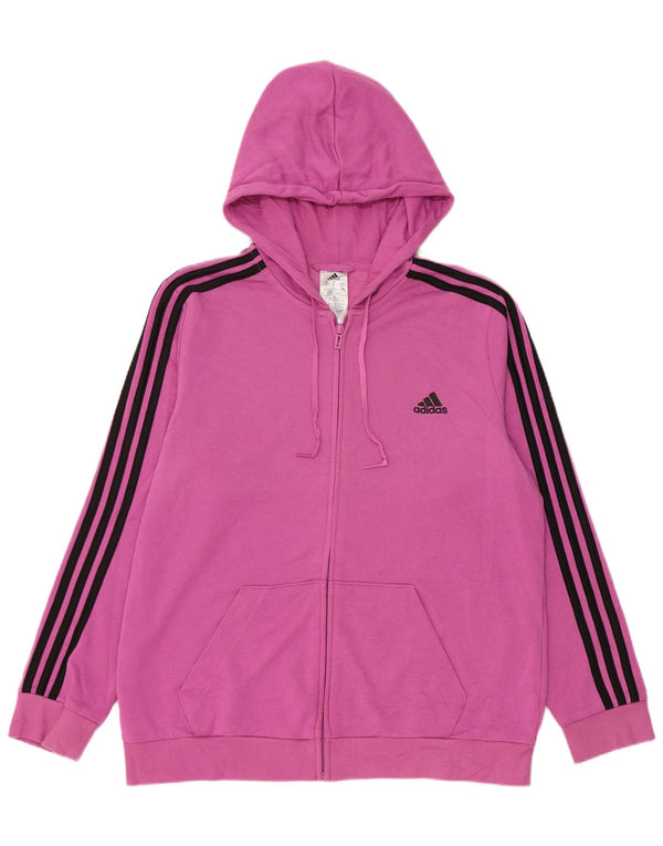 Pulover Adidas pentru femei, cu fermoar, bumbac roz UK 20/22 XL