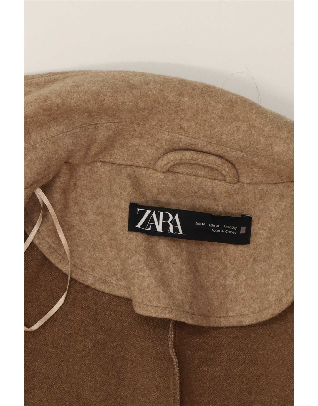 Gilet pentru femei Zara, cu două piept, utilitar UK 12 Medium Bej Poliester