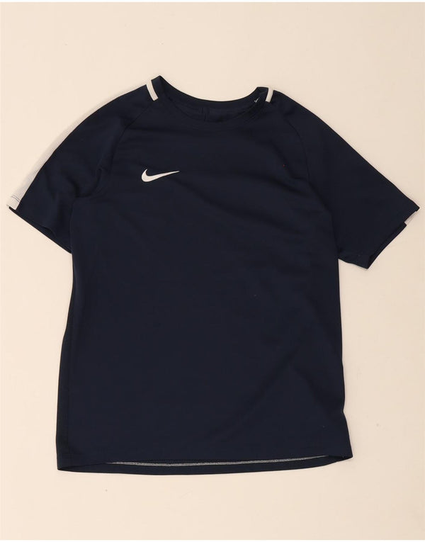 Tricou Nike Dri Fit pentru băieți Top 13-14 ani Albastru bleumarin Poliester color bloc