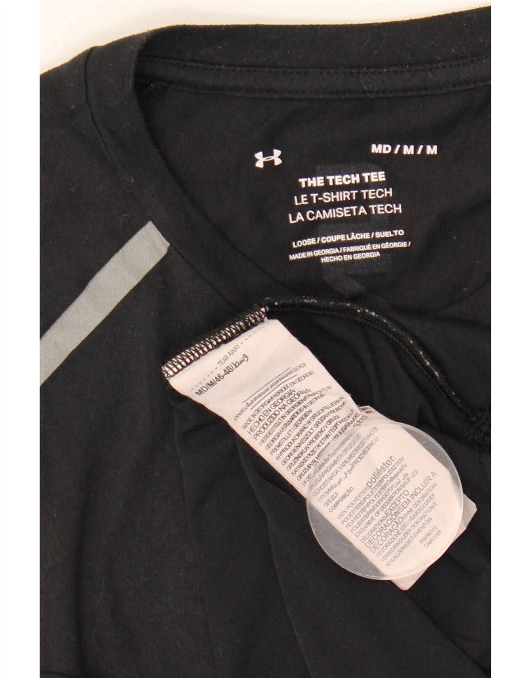 Tricou grafic pentru bărbați Under Armour Top Mediu Poliester Negru