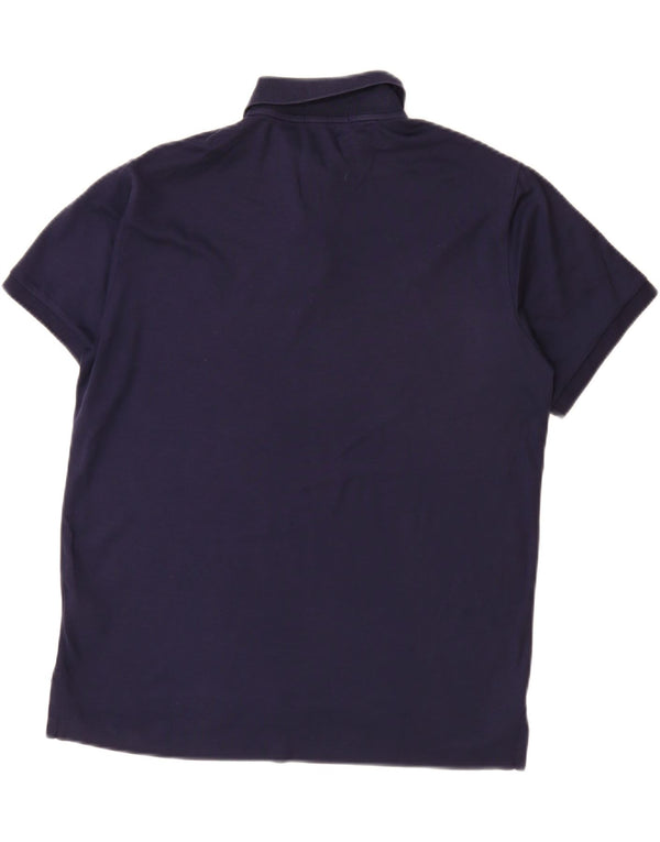 POLO RALPH LAUREN Mens Custom Slim Fit Polo Shirt Large Navy Blue Cotton