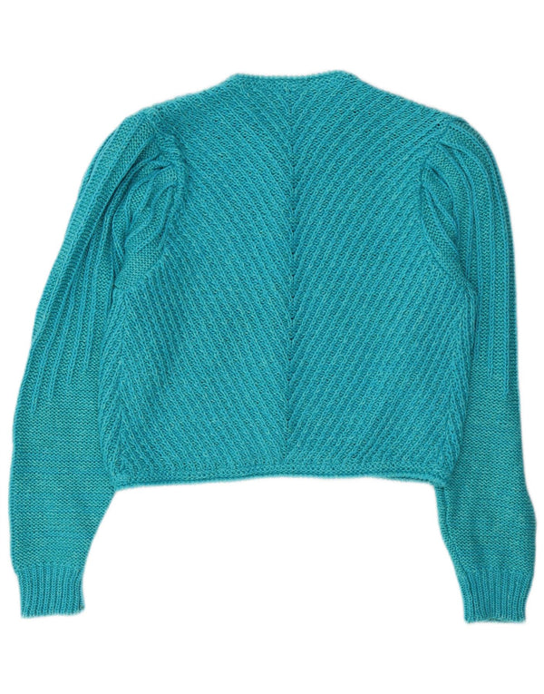Pulover Vintage cardigan pentru femei UK 14 Medium Blue