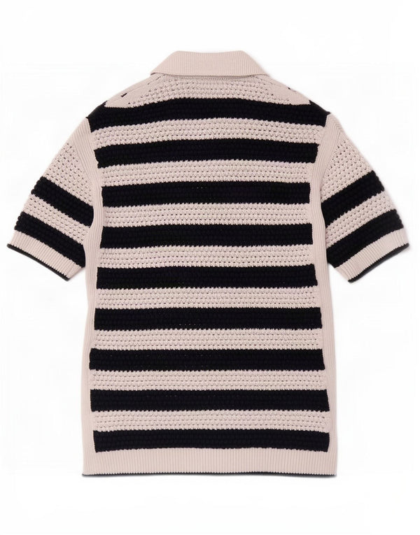 Pulover pentru femei Marks & Spencer, cu mânecă scurtă, cu gât polo, UK 10 Small Na
