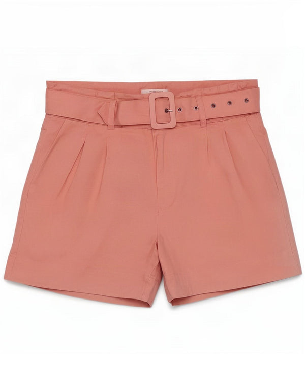 French Connection Pantaloni scurti chino pegged pentru femei UK 6 XS W24 Pink Linen
