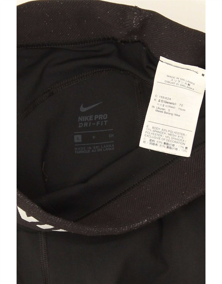 Leggings Nike Dri Fit Graphic pentru femei UK 10 Poliester negru mic