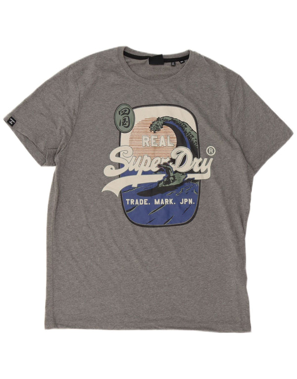 Tricou grafic pentru bărbați Superdry Top 2XL bumbac gri