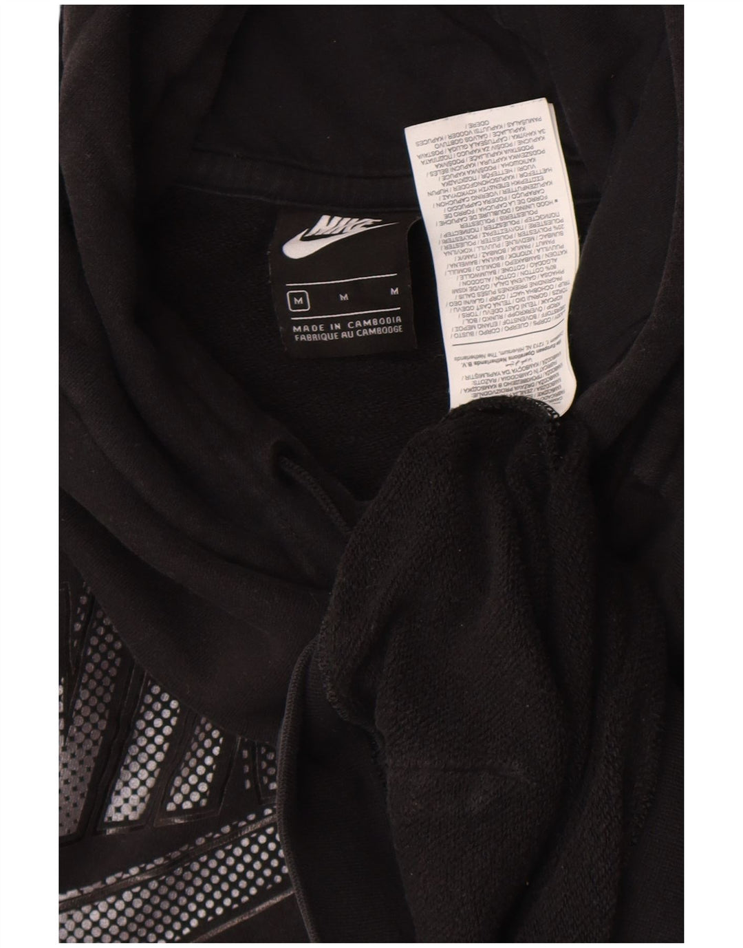 Pulover Nike Grafic pentru bărbați, bumbac mediu negru
