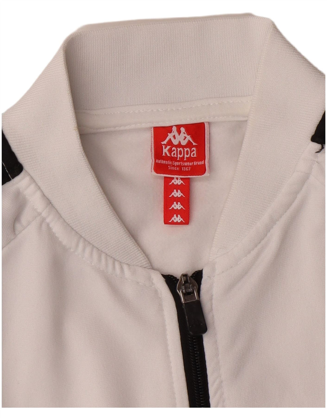 Jachetă de top pentru trening grafic KAPPA pentru fete 11-12 ani mic alb