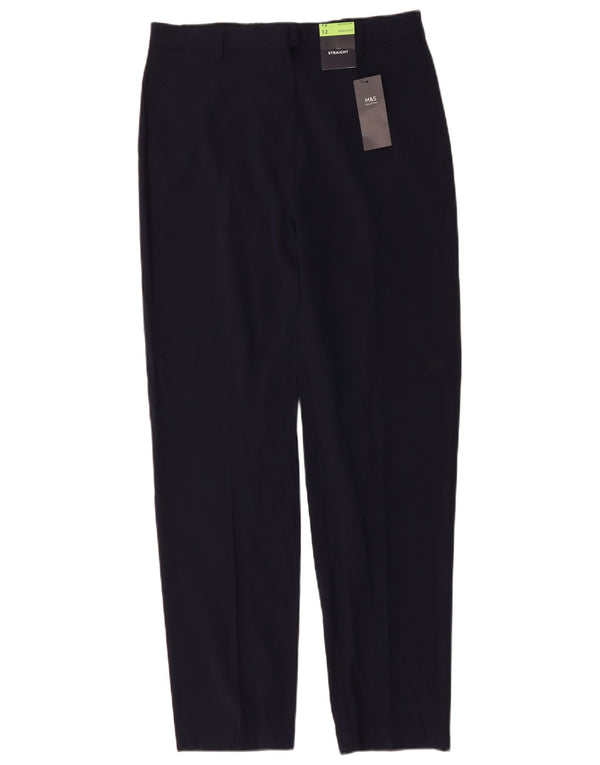 MARKS & SPENCER Womens Suit Trousers UK 12 Medium W32 L30 Navy Blue