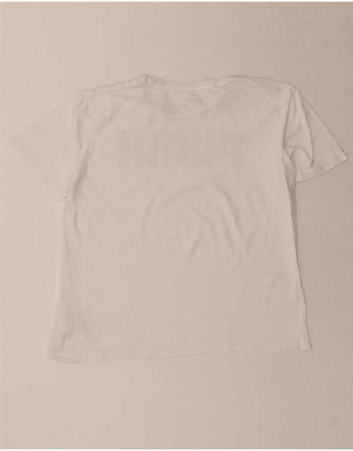 PUMA Womens Graphic T-Shirt Top UK 14 Medium White Cotton Vintage Puma and Second-Hand Puma from Messina Hembry 
