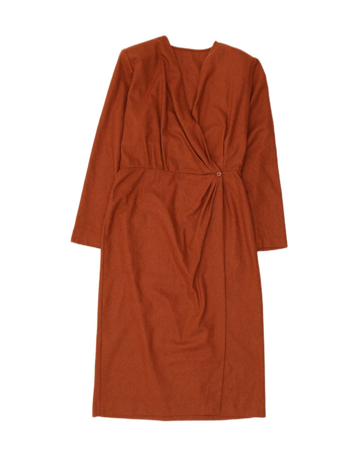 Rochie de damă vintage cu mâneci lungi IT 46 Maro mare