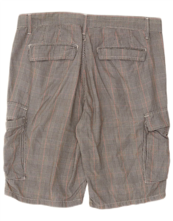 Pantaloni scurți cargo Jaggy pentru bărbați W33, bumbac cu picior de gală, gri mediu