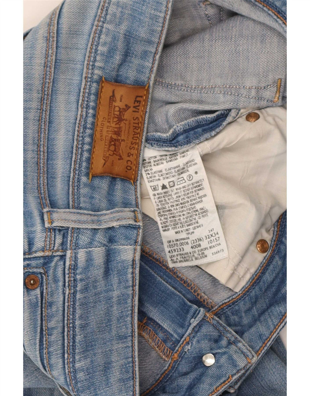 Blugi drepti 570 pentru femei Levi's W34 L29 Bumbac albastru