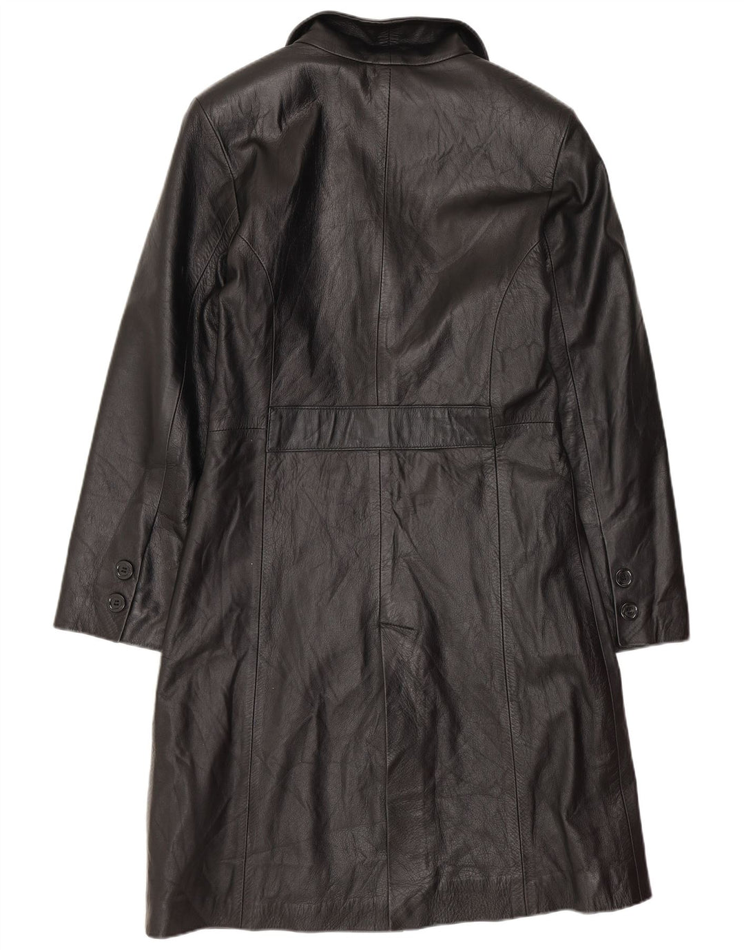 Palton din piele vintage pentru femei IT 40 Mic din piele neagră