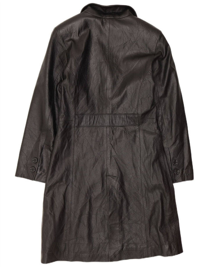 Palton din piele vintage pentru femei IT 40 Mic din piele neagră