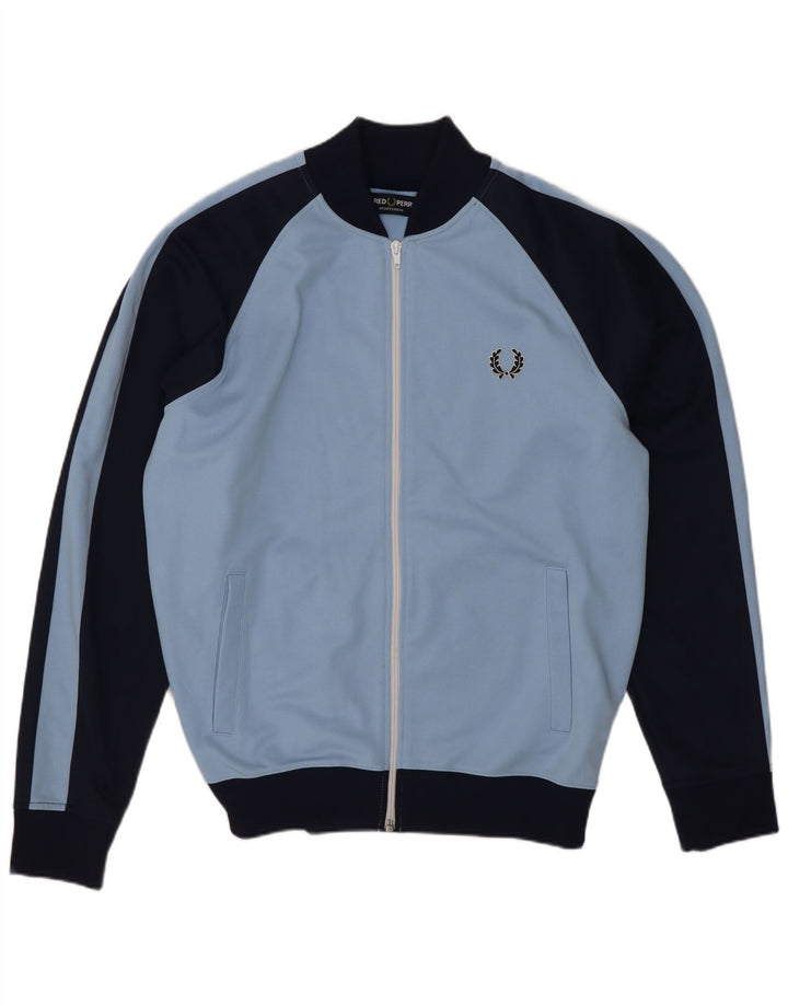 Jachetă de trening pentru bărbați Fred Perry, albastru mediu, sport blocuri de culoare