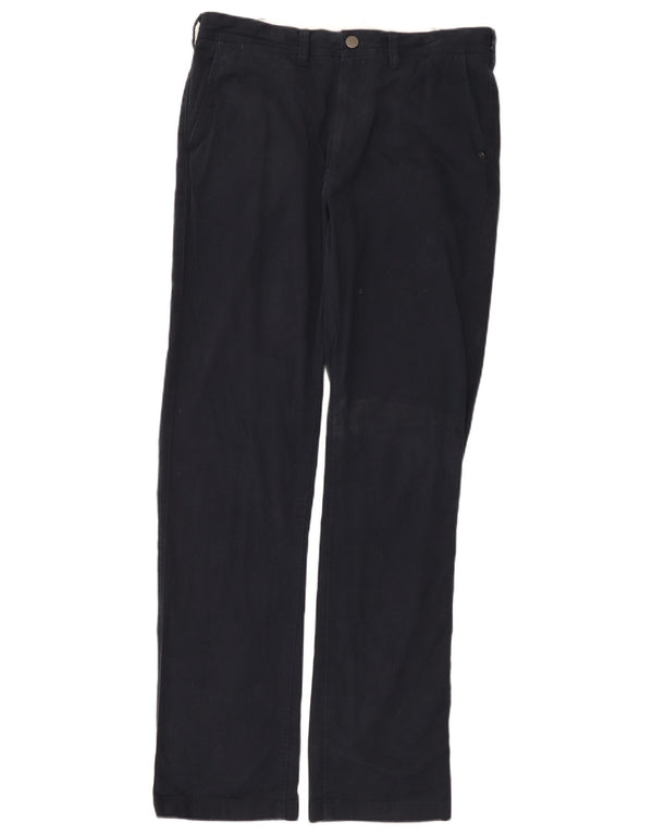 Crew Clothing Pantaloni chino drepți pentru bărbați L34 L34 Bumbac bleumarin