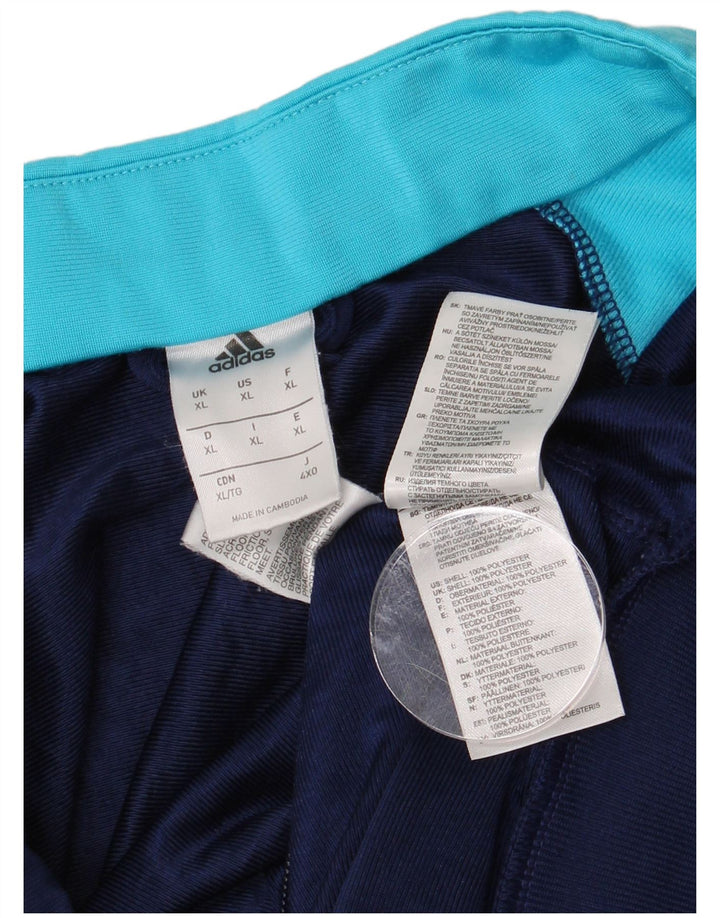 Trening complet pentru bărbați ADIDAS XL, albastru bleumarin, poliester color bloc