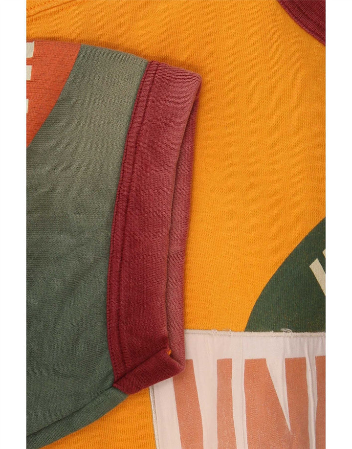 Hanorac nelimitat pentru bărbați cu mânecă scurtă Pulover mediu galben colorblock