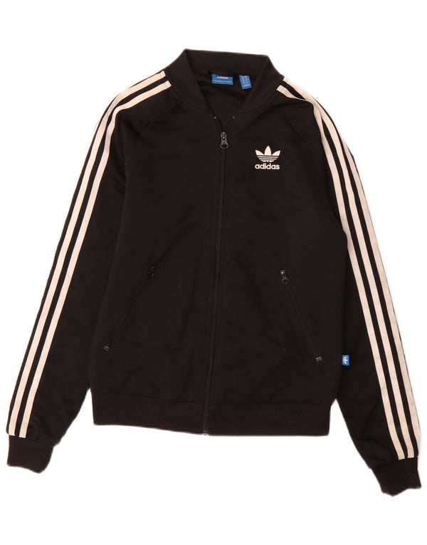 Jachetă de top pentru trening cu croiala largi Adidas pentru femei UK 6 XS Negru Sport