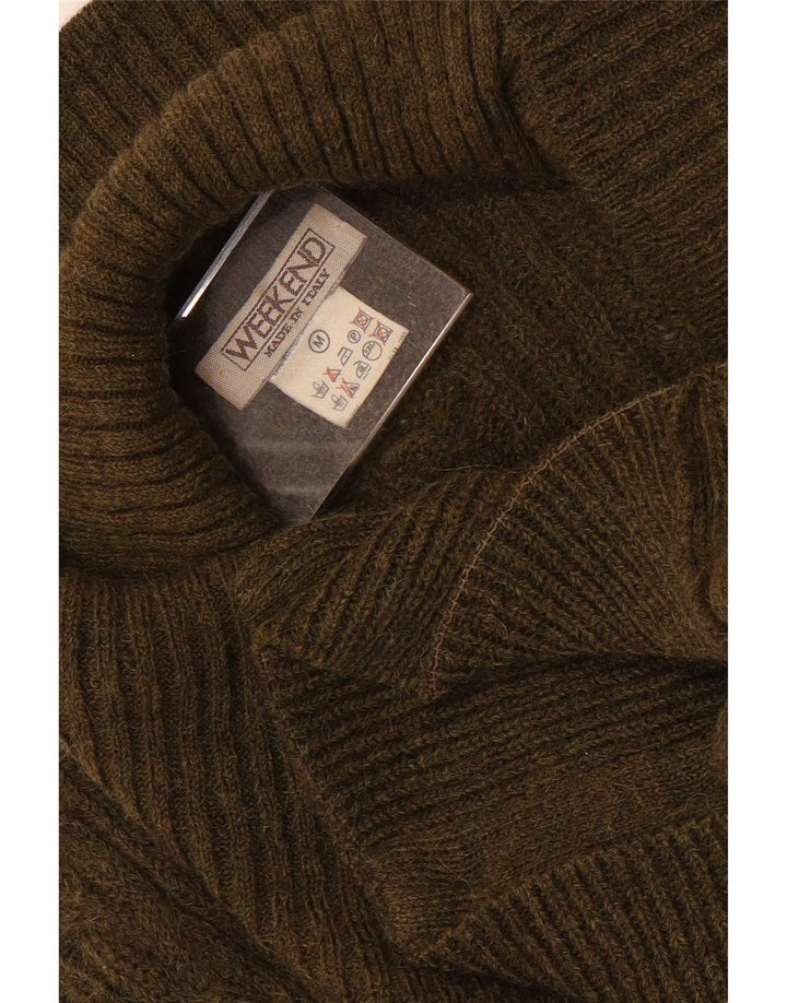 Pulover cardigan dublu pentru femei de weekend UK 14 kaki mediu