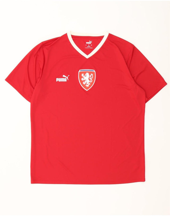 Tricou grafic Puma Republica Cehă pentru bărbați Top XL poliester roșu
