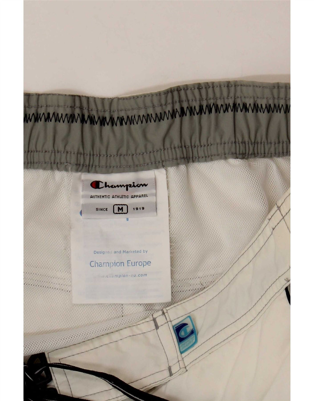Pantaloni scurți de înot Champion pentru bărbați, mediu alb, poliamidă color bloc