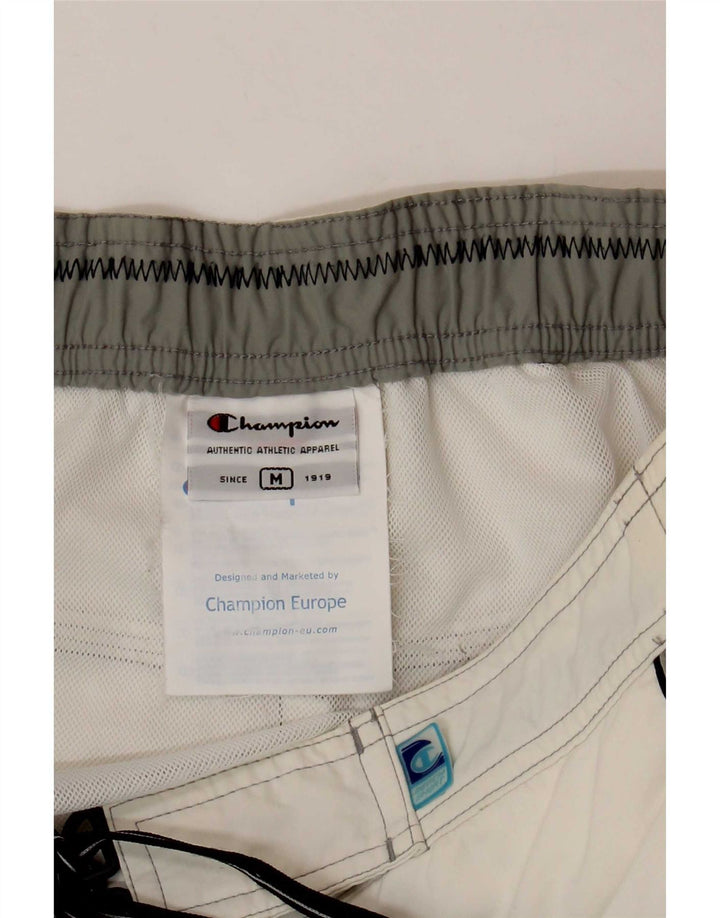 Pantaloni scurți de înot Champion pentru bărbați, mediu alb, poliamidă color bloc