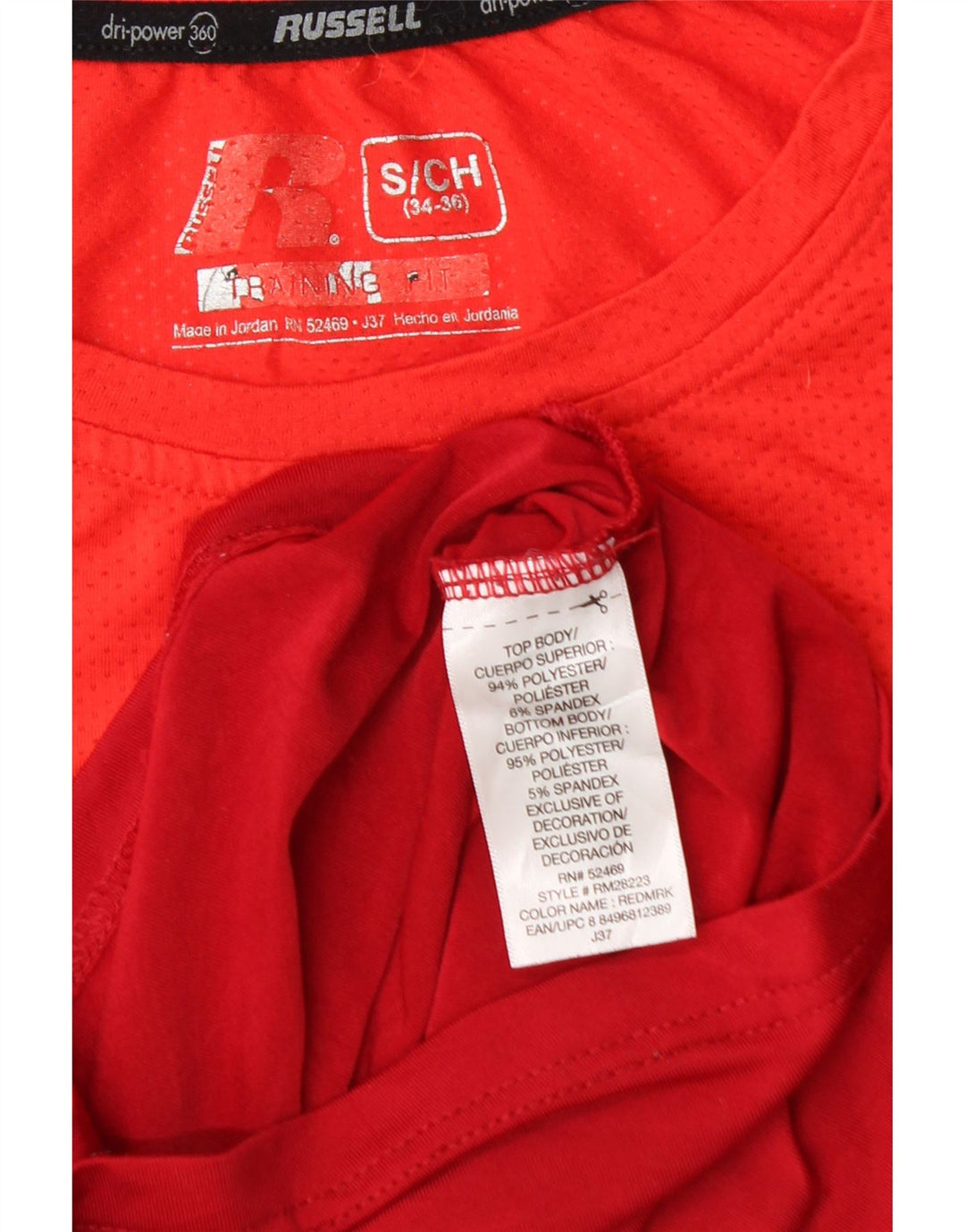 RUSSELL ATHLETIC Vestă Dri-Power pentru bărbați, mic, roșu, poliester color bloc