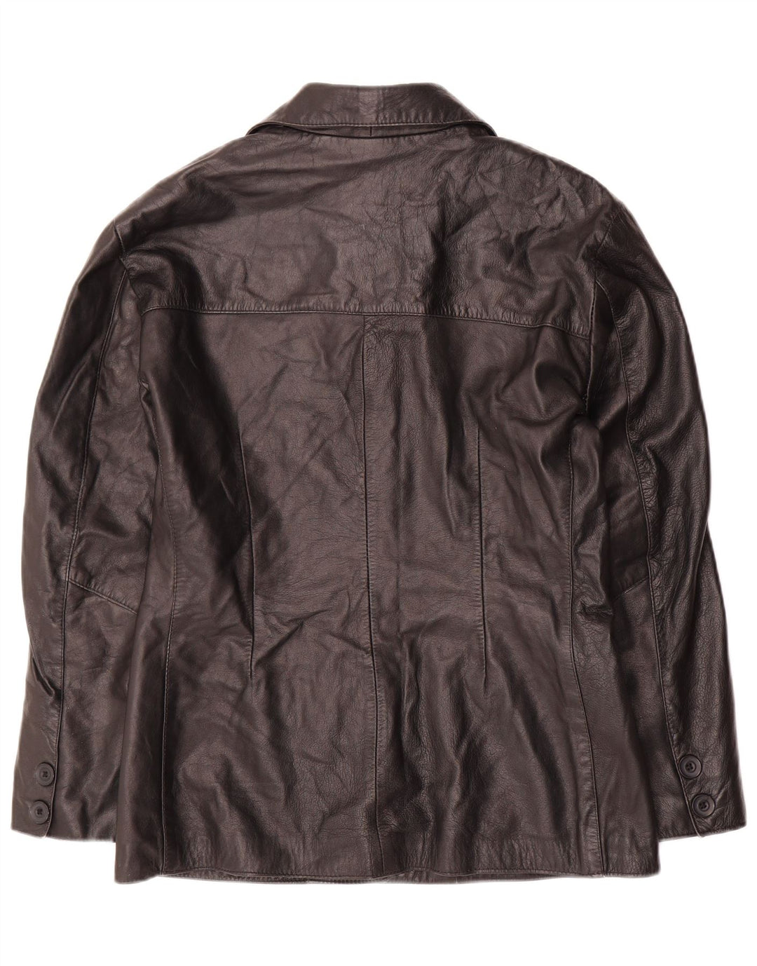 Geacă de piele vintage pentru femei IT 48 XL din piele neagră
