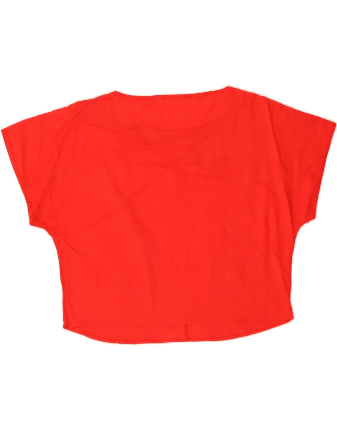 VINTAGE Womens Crop Blouse Top IT 42 Medium Red Vintage Vintage and Second-Hand Vintage from Messina Hembry 