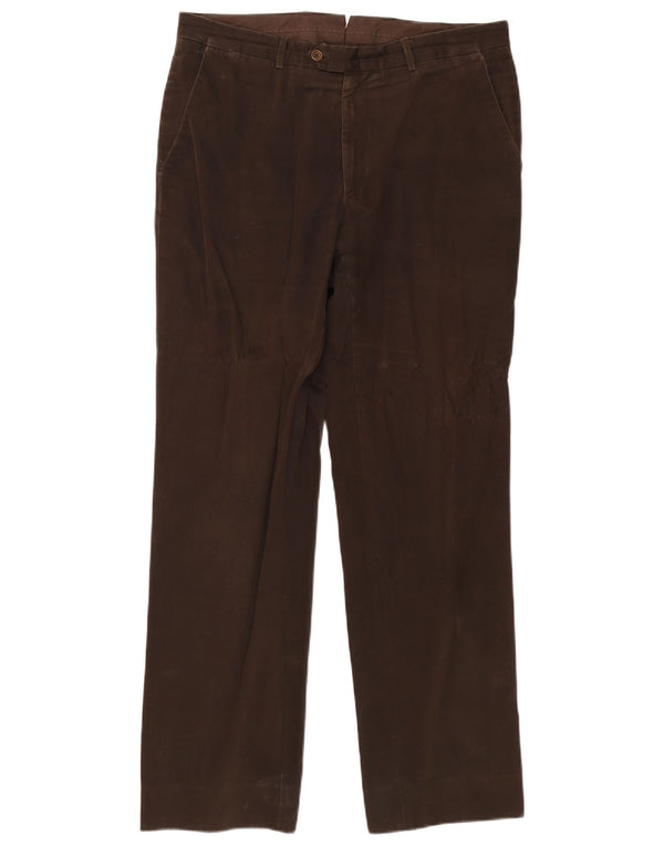 Massimo Dutti Pantaloni chino drepți pentru bărbați EU 44 Large W34 L31 Maro Bumbac