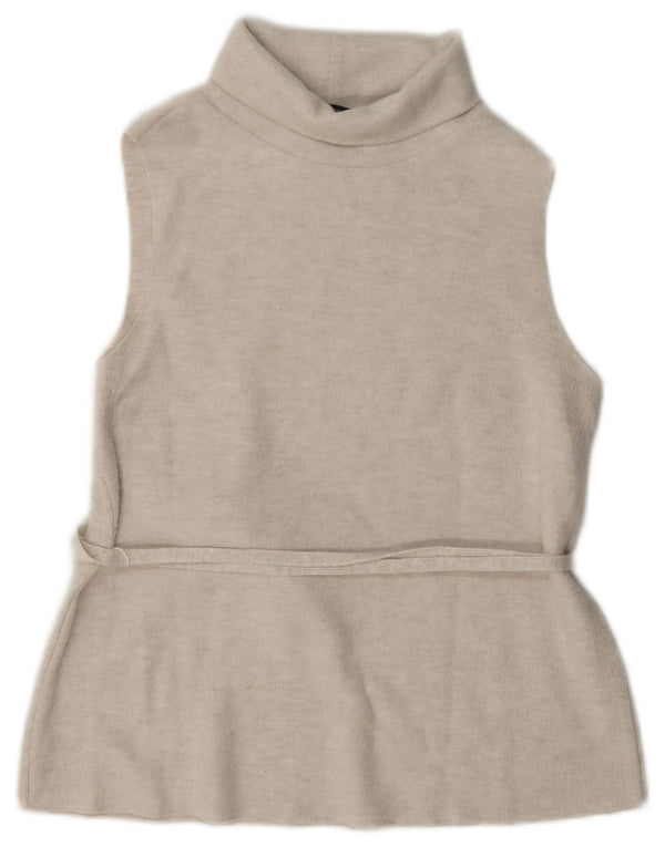 Vest Vest Top Femei Zara UK 12 Medium Bej Poliester