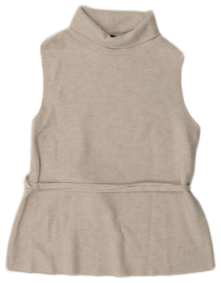 Vest Vest Top Femei Zara UK 12 Medium Bej Poliester
