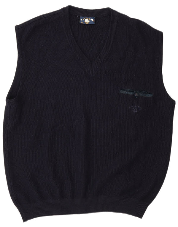 Navigare Mens Vest Tank Top 2XL Lână bleumarin