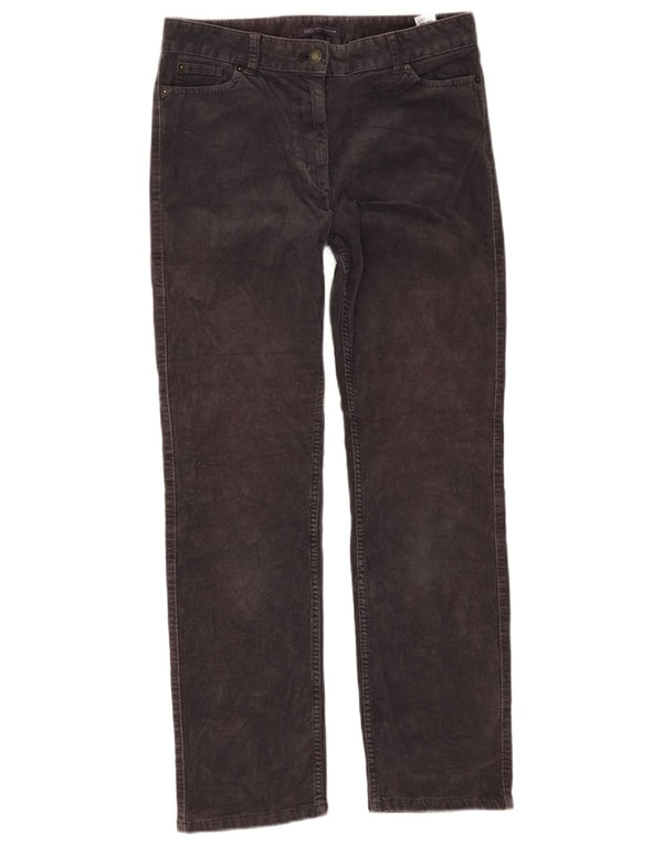 Pantaloni drepti din velur pentru femei Marks & Spencer UK 10 Small W28 L27 Gri